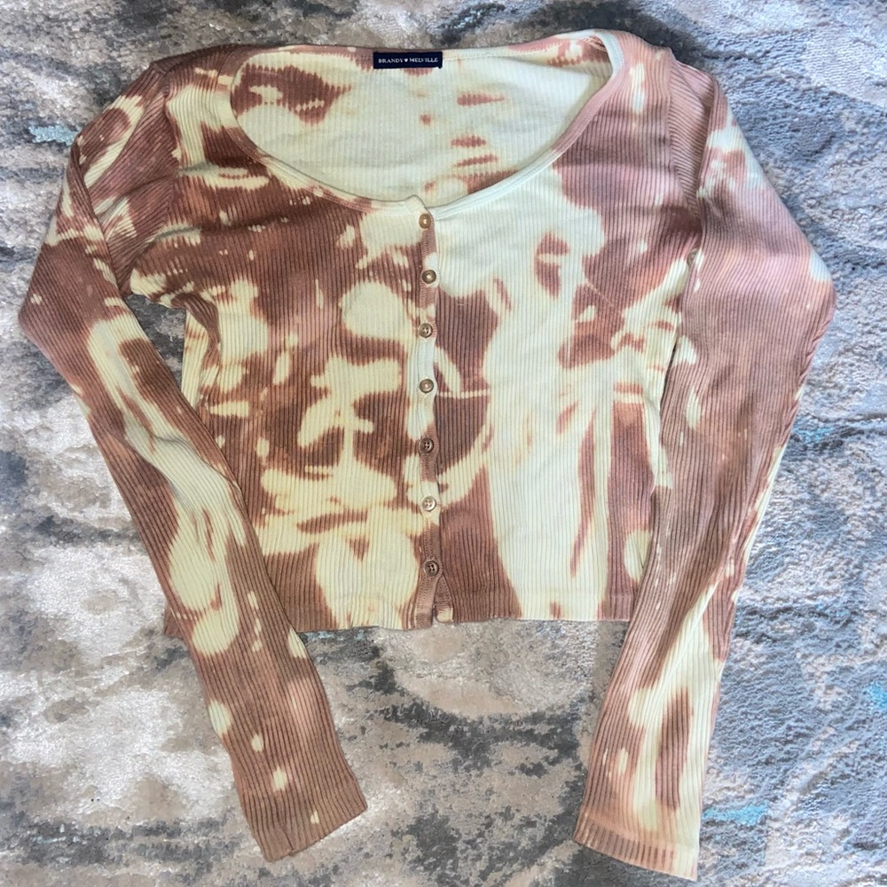 bleached brandy button up long sleeve